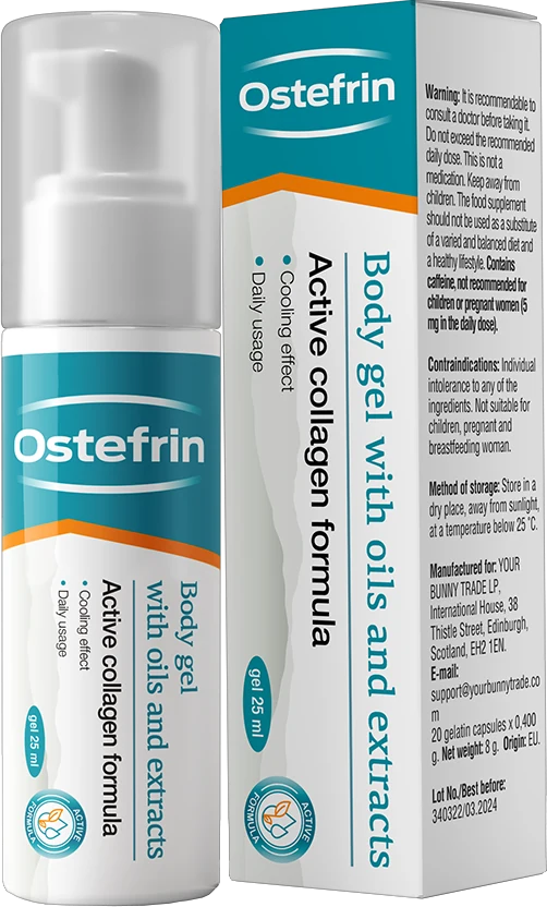 Ostefrin – chladivý gel na klouby, balení 25 ml